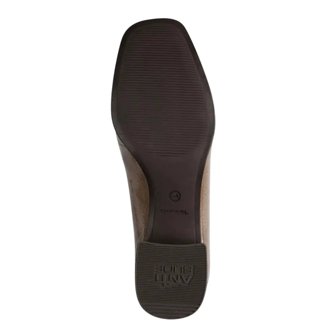 Women&#39;s Tamaris 1-24316-43 Trotteur Patent Loafer Shoes K 15 - Taupe