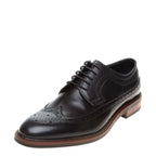 Men's John White Hogarth Leather Brogue Shoes - Black