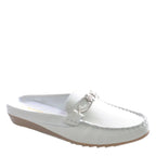 Women's John White Mocca Mocca Slip-On Leather Mules G 87 - White
