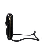 Women's Long & Son Multi Compartment Crossbody Phone Bag Q-010 - Navy