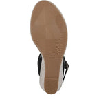Women's Tamaris 1-28300-42 Vegan Espadrille Wedge Sandals - Black