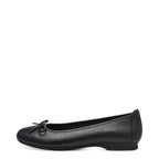Women's Jana 8-22163-41 Vegan Ballet Flat Pump Shoes JA 1 - Black