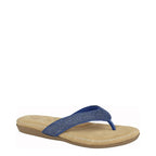 Women's Cipriata Soft & Comfy Spark Diamante Toe Post Mule Sandals - Navy