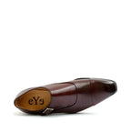 Men's EYE Classic Monk Leather Shoes M 52 - Burgundy