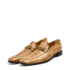Men's EYE Exotic Ostrich Leather Slip-On Shoes M370 - Brown