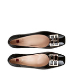 Women's HÖGL Rosette 0-175024 Patent Leather Pump Court Shoes HO 86 - Black Patent