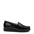 Women's Waldläufer Hegli 549002143 Patent Leather Moccasin Shoes - Black Patent