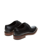Men's John White Hogarth Leather Brogue Shoes - Black