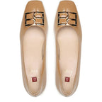 Women's HÖGL Delila 0-174024 Pump Court Shoes HO 74 - Toffee Patent