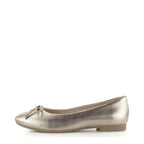 Women's Tamaris 1-22105-44 Vegan Ballet Flat Pump Shoes K 19 - Light Gold