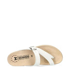 Women's Mephisto Helen Toe Post Leather Sandals - White