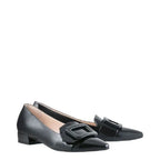 Women's Högl 8-102232 Essential Buckle Ballet Pump Shoes HO 73 - Black 0100
