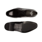Men's John White Mumford Plain Leather Derby Shoes - Black