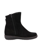 Women's Waldläufer Hoja 533913 165 001 Leather Nubuck Ankle Boots - Black