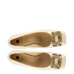 Women's HÖGL 5-107414 Madeleine Patent Leather Pump Shoes HO 87 - Cream Patent