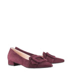 Women's Högl 8-102232 Essential Buckle Ballet Pump Shoes HO 73 - Red Vino 4200