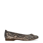 Women's Jana 8-22163-41 Vegan Ballet Flat Pump Shoes JA 1 - Taupe Snake