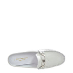 Women's John White Mocca Mocca Slip-On Leather Mules G 87 - White