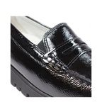Women's Waldläufer Hegli 549002143 Patent Leather Moccasin Shoes - Black Patent
