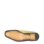 Men's EYE Exotic Ostrich Leather Slip-On Shoes M370 - Green