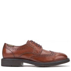 Men's Mephisto Tyron Brogue Leather Lace-Up Shoes - Chestnut
