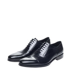 Men's John White Guildhall Capped Oxford Leather Shoes - Black
