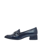 Women's Tamaris 1-24316-43 Trotteur Patent Loafer Shoes K 15 - Navy