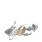 Women's EYE Strappy High Heel Tie-Up Leather Sandals L 34 - Silver