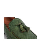 Men's Eye Smart Tassel Leather Loafers PC 14 - Green