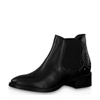 Women's Tamaris 1-25346-21 Stud Chelsea Leather Ankle Boots K 6 - Black