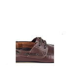 Men's DEK M607B Leather Moccasin Boat Shoes - Brown