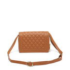 Women's BESSIE Small Quilted Flap Over Cross Body Bags BJ5663 - Tan