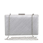 Women's BESSIE Textured Evening Clutch Bags HB1117 - Silver