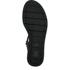 Women's Tamaris 1-28203-42 Wedge Heeled Leather Sandals K 13 - Black