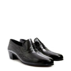 Men's EYE Classic Cuban Heel Slip-On Leather Shoes M 15 - Black