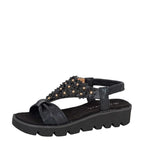 Women's Cipriata Salvia Floral Elasticated Sling Back Sandals - Black
