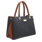 Women's BESSIE Logo Print Two Tone Tote Bags BH4726 - Black