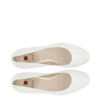 Women's HÖGL Studio 80 0-178003 Closed Pump Leather Court Shoes HO 33 - Pearl White