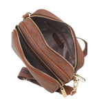 Women's Bessie BH7377 Monogram Messenger Cross Body Bags - Coffee