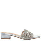 Women's TRUFFLE Collection Botham Low Heel Mules - Silver