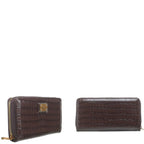 Women's Bessie Sleek Croc Print Wallets BP1449 - Coffee
