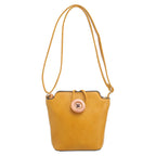 Women's Bessie London Small Button Cross Body Bag BW3630 - Yellow