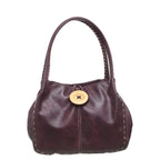 Women's Bessie London Button Shoulder Bag BW446 - Purple