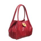 Women's Bessie London Button Shoulder Bag BW446 - Red