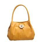 Women's Bessie London Button Shoulder Bag BW446 - Yellow