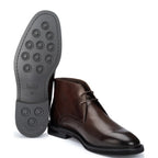 Men's John White Castle Calf Leather Chukka Lace-Up Boots - Brown