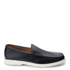 Men's John White Ethan Plain Tumbled Grain Loafer Shoes - Navy Grain
