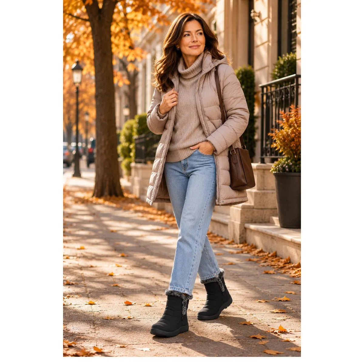 Women's Shoe Tree COMFORT Hawthorn Quilted Thermal Lined Ankle Boots - Black