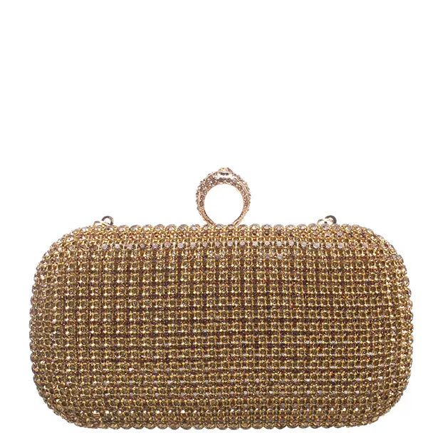 Women's BESSIE HB1086 Luxury Shining Evening Clutch Bag - Gold