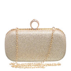 Women's BESSIE HB1086 Luxury Shining Evening Clutch Bag - Gold
